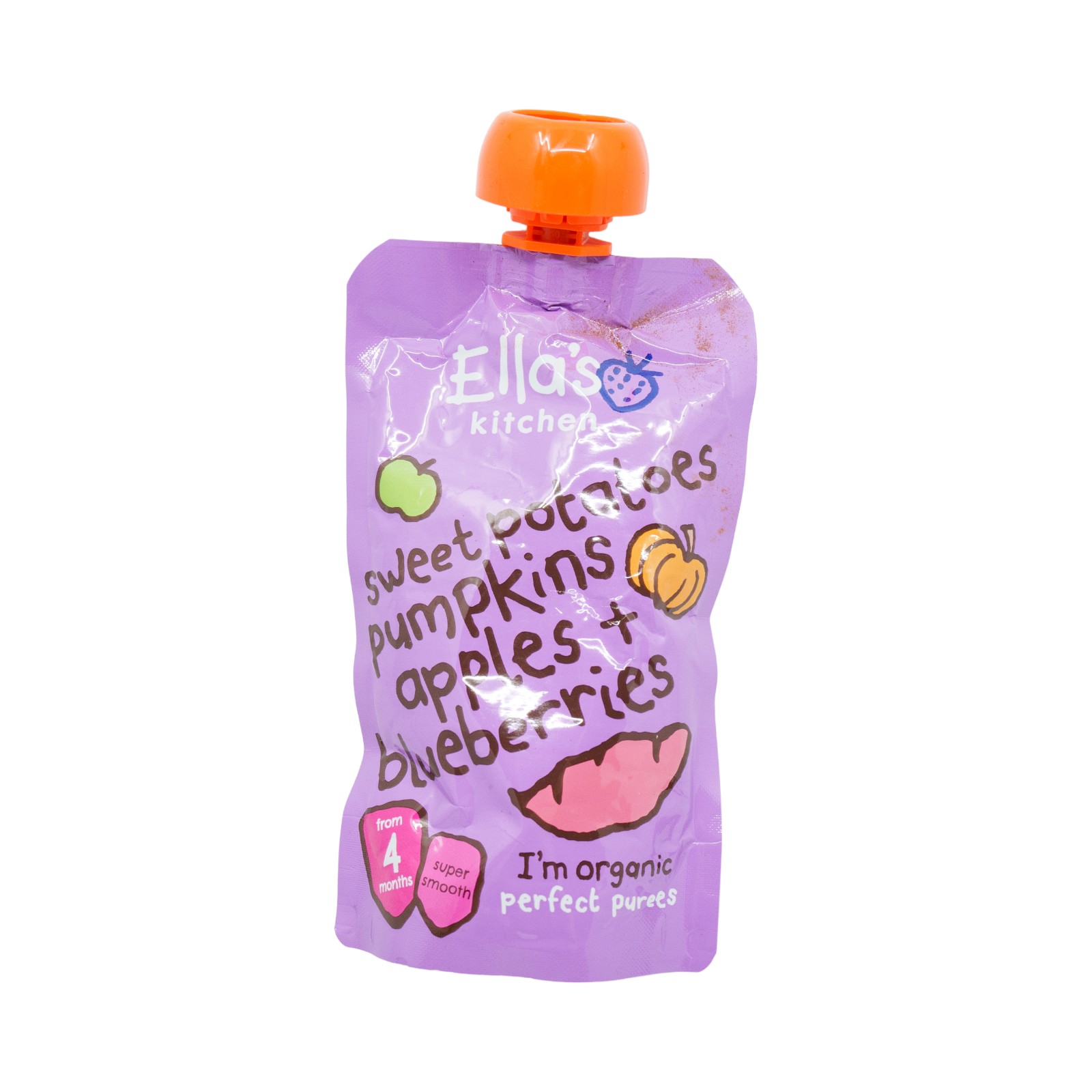 ELLA'S KITCHEN Organic 4 Months+ Sweet Potato Pumpkin & Blueberry Baby Puree