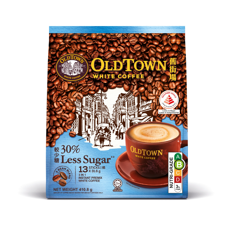 Old Town Less Sugar 3-in-1 White Coffee