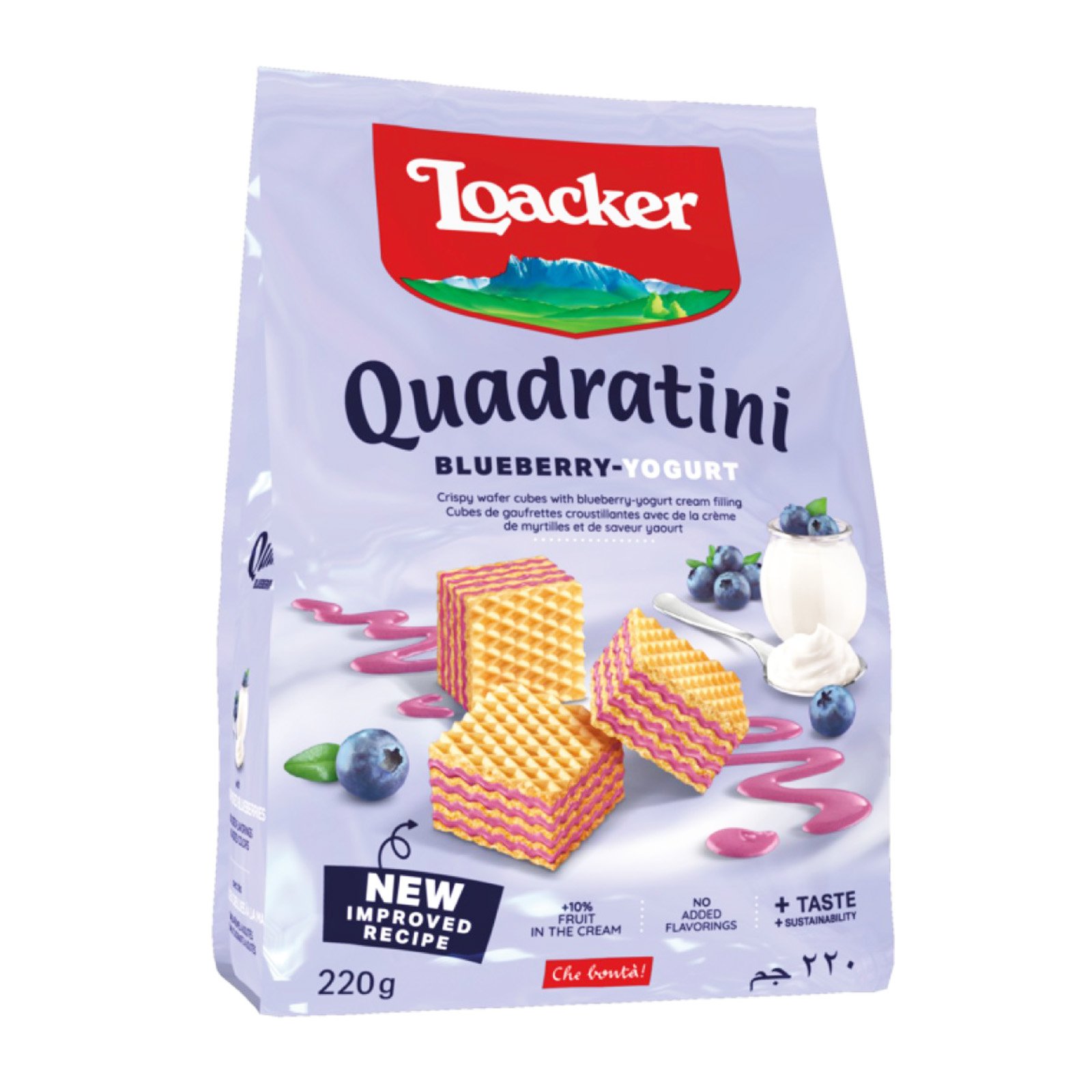 Loacker Quadratini Blueberry Yoghurt Wafers