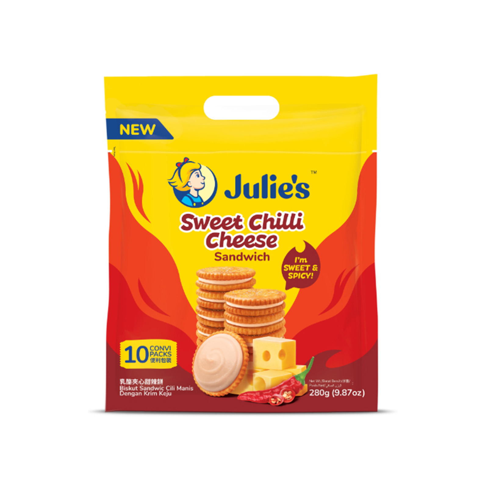 Julie's Sweet Chilli Cheese Sandwich Crackers