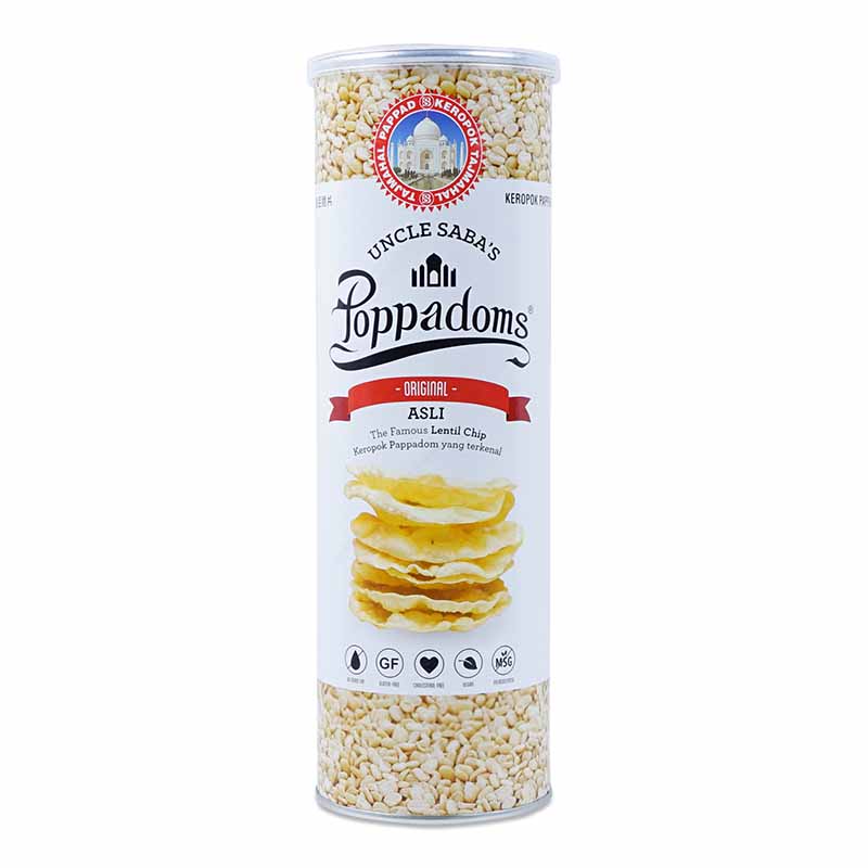 Uncle Saba's Original Poppadoms Chips 70g