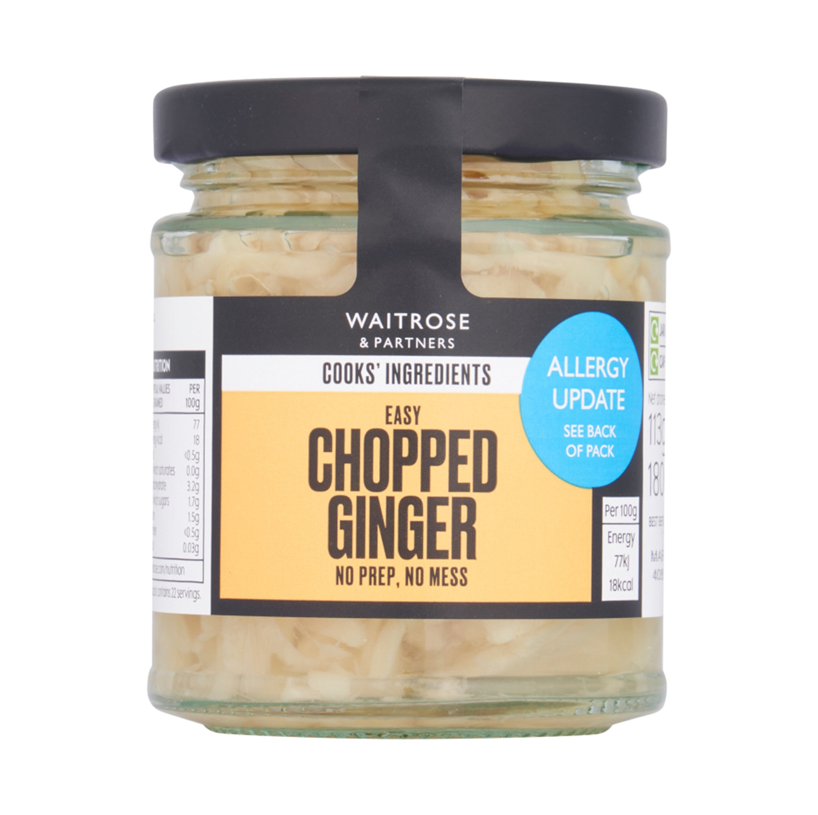 WAITROSE COOK'S Ingredients Chopped Ginger