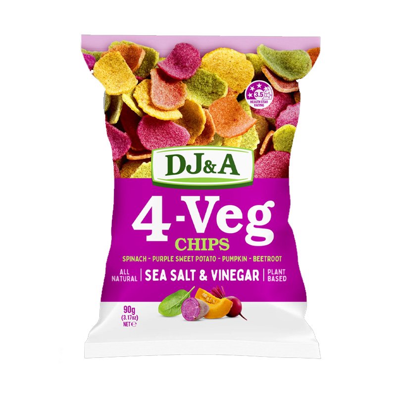 DJ&A 4-Veg Salt & Vinegar Vegetable Chips