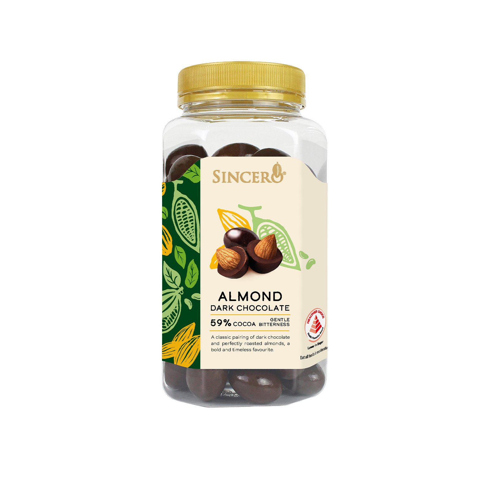 Sincero Dark Chocolate Almond 380g