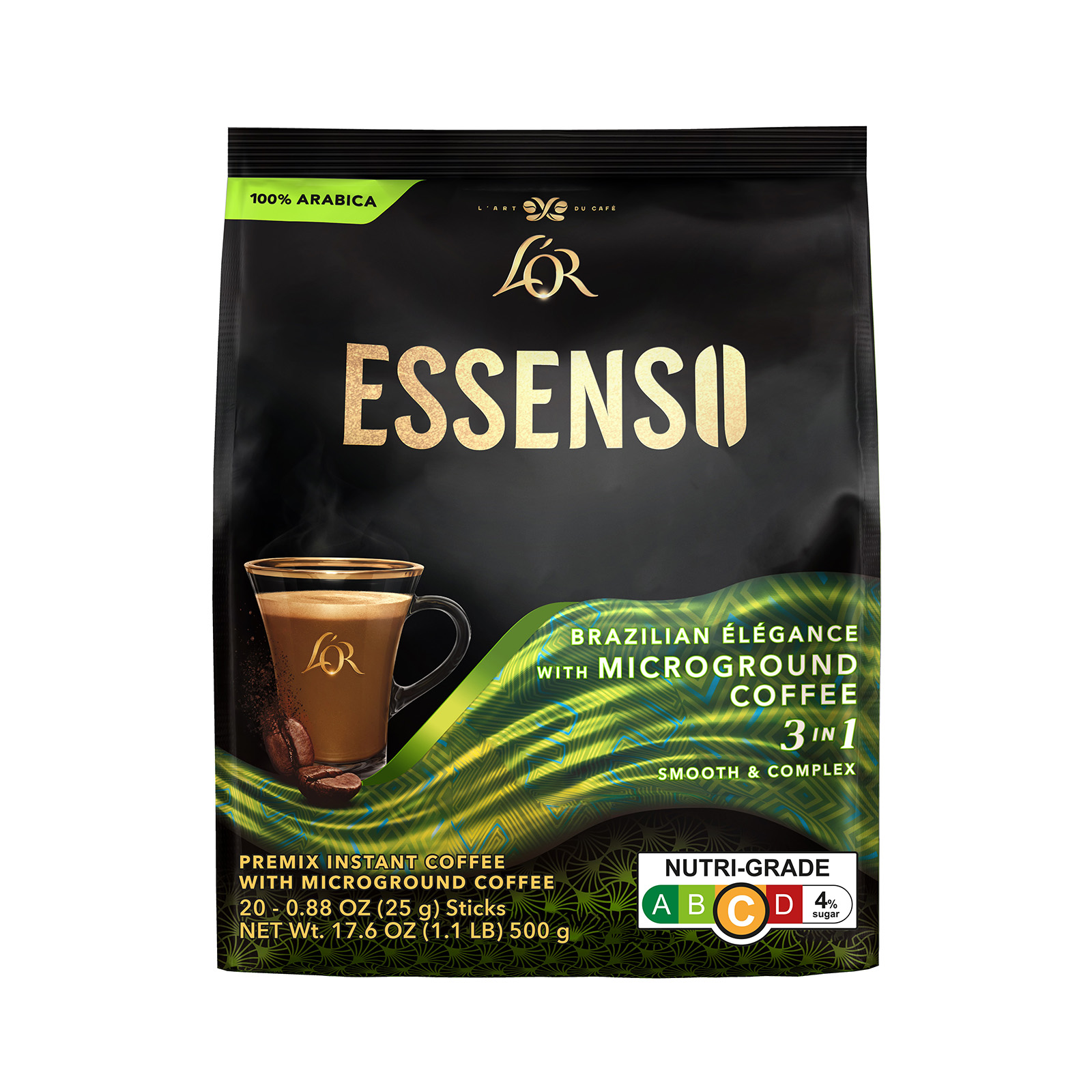 L'OR Essenso 3-in-1 Brazil Elegance Microground Instant Coffee