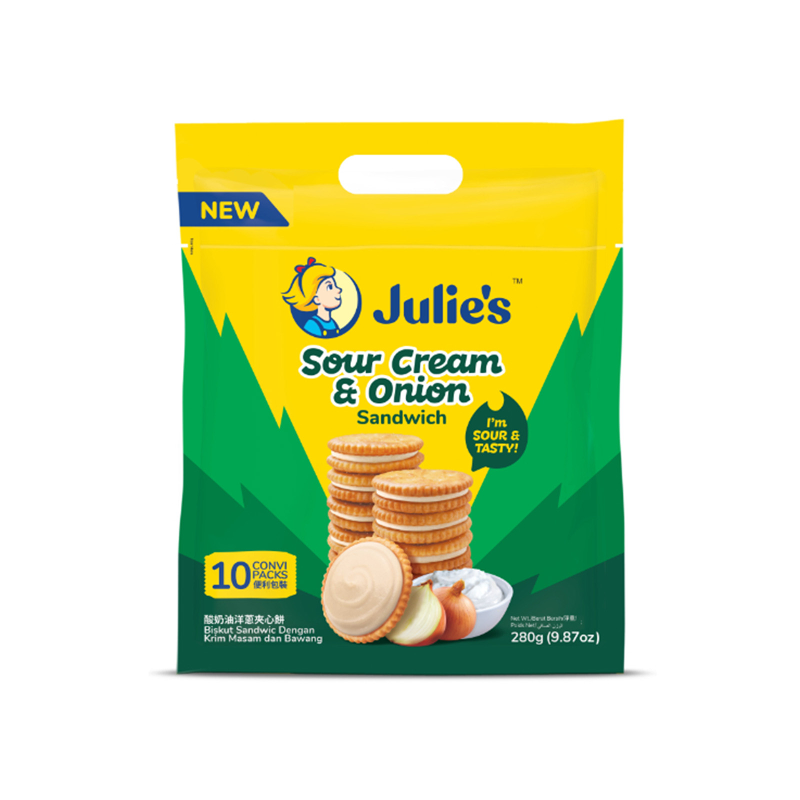 Julie's Sour Cream & Onion Sandwich Crackers