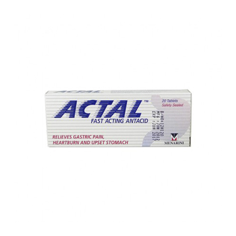 Actal Regular Antacid Tablets 20s