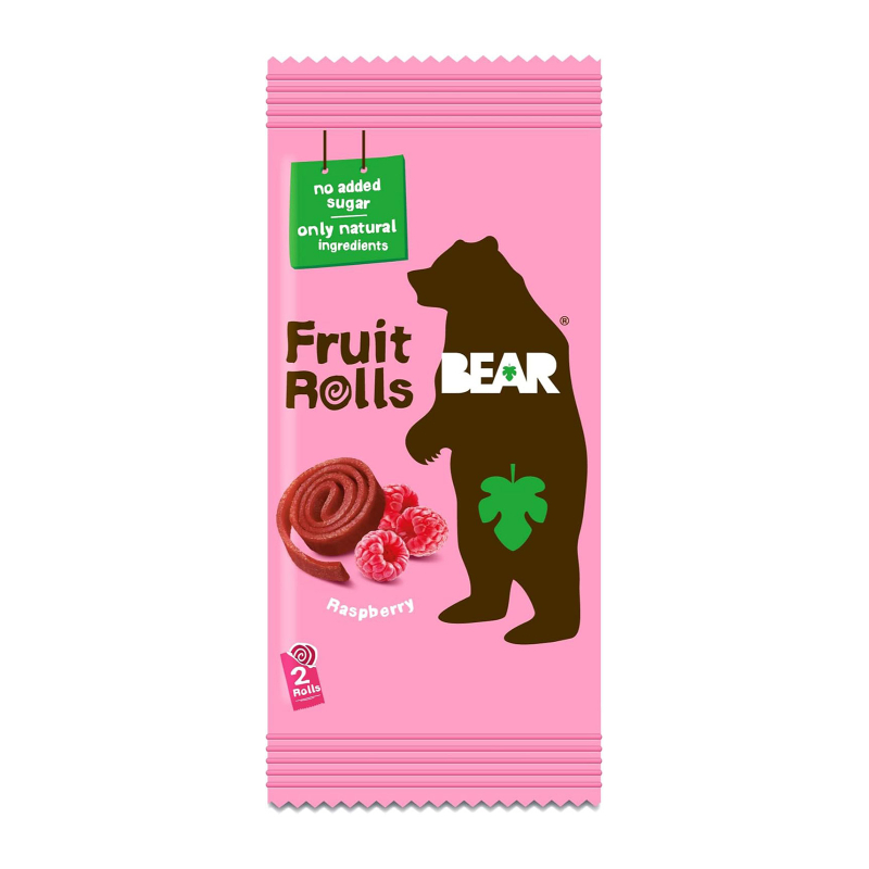 Bear Raspberry Fruit Rolls Share Pack 5 x 20g