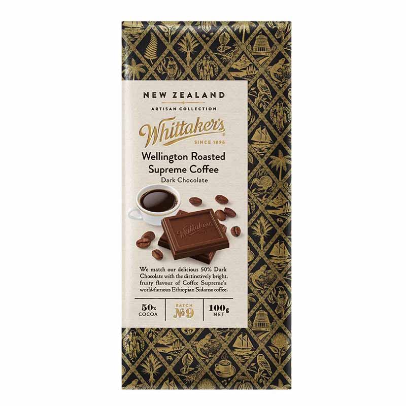 Whittaker's Roasted Supreme Coffee Dark Chocolate 100g