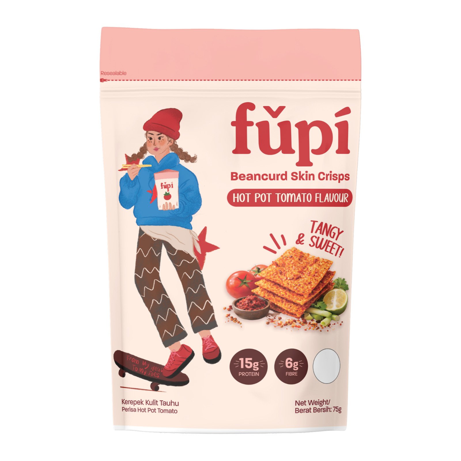 FUPI Beancurd Crisps Hot Pot Tomato