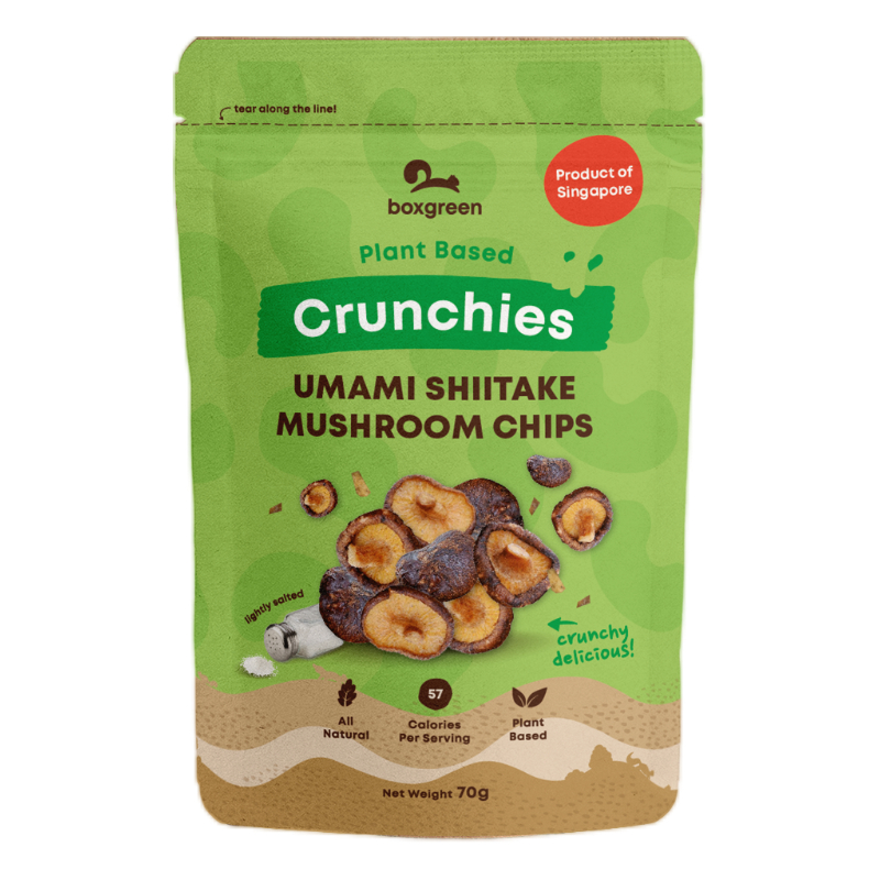 BOXGREEN Umami Shiitake Mushroom Chips