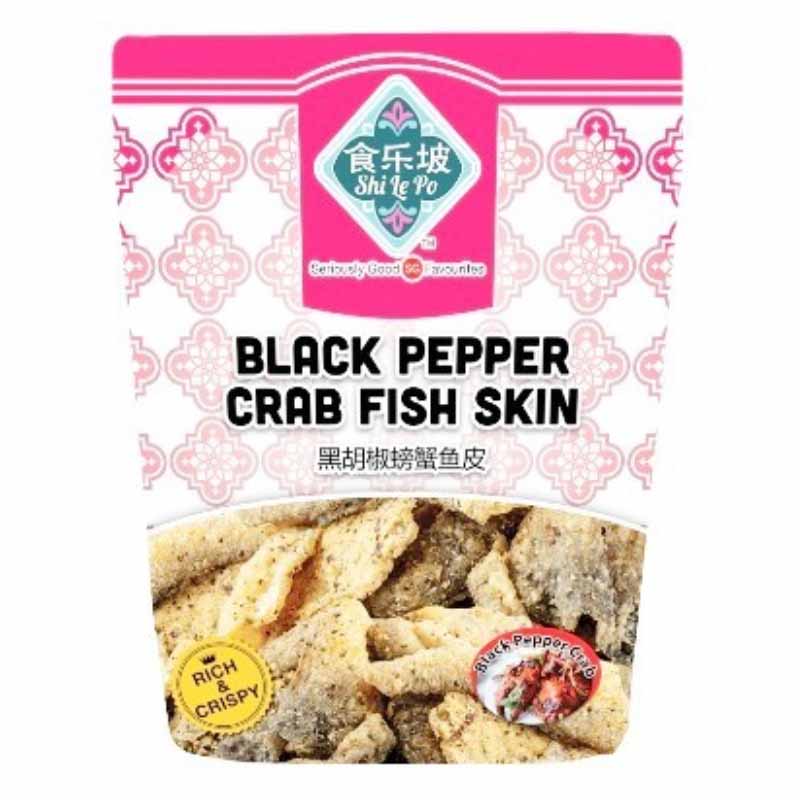 Shi Le Po Black Pepper Crab Fish Skin Snacks 80g
