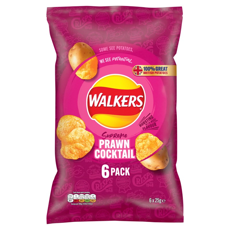 WALKERS Prawn Cocktail Potato Crisps