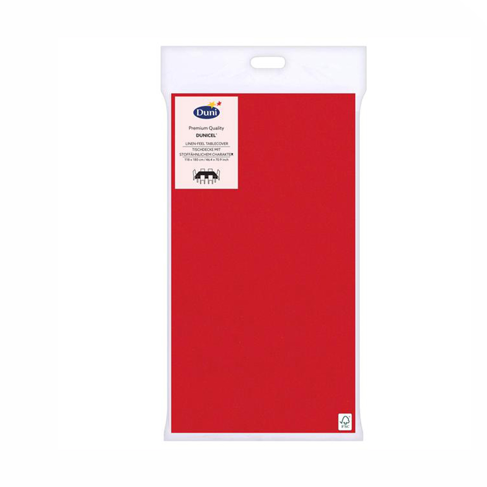 Duni Red Dunicel Tablecover 1s