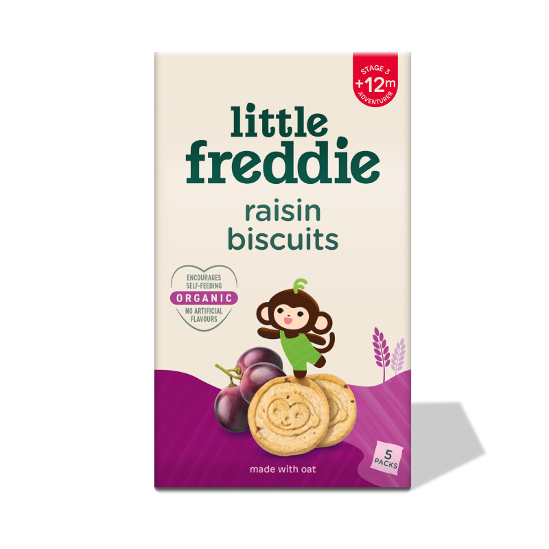LITTLE FREDDIE Organic Raisin Baby Biscuits