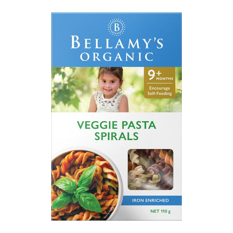 Bellamy'S Organic Vegetable Spirals Pasta
