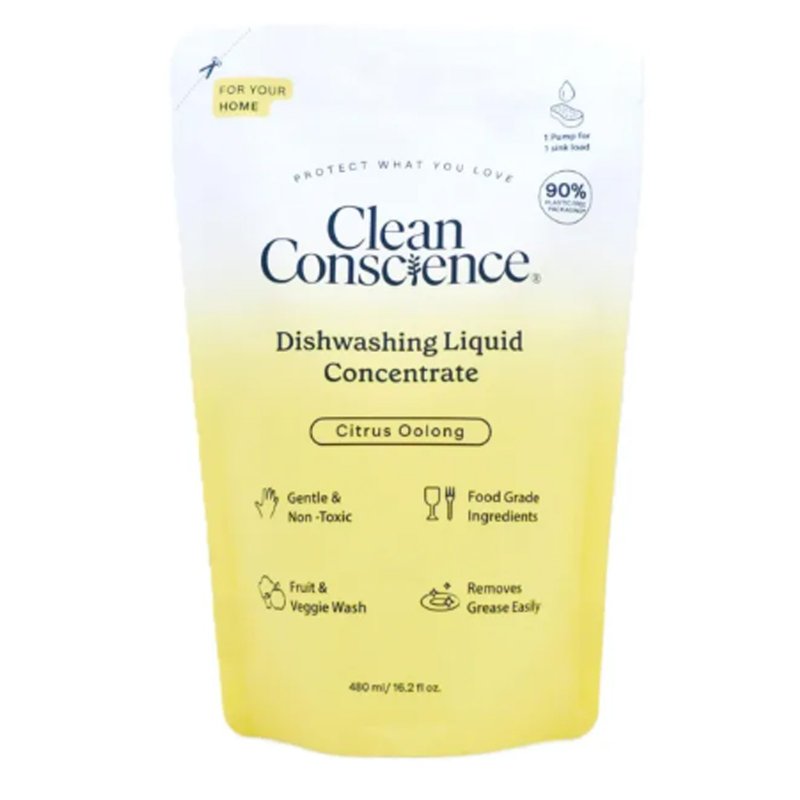Clean Conscience Dishwashing Liquid Concentrated Citrus Oolong Refill 480ml