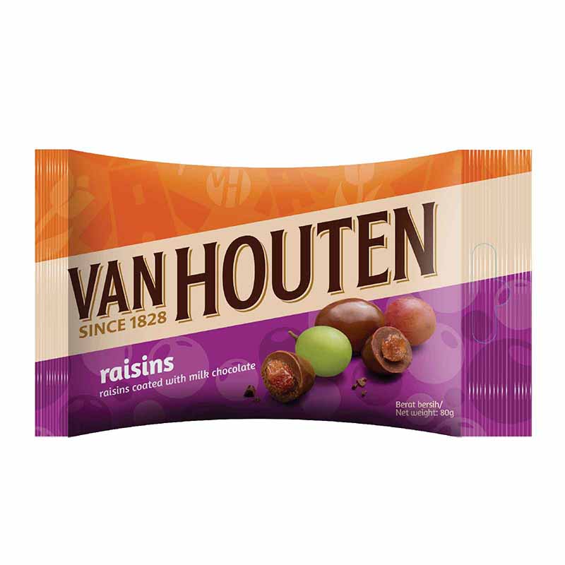 Van Houten Raisins Coated Chocolate