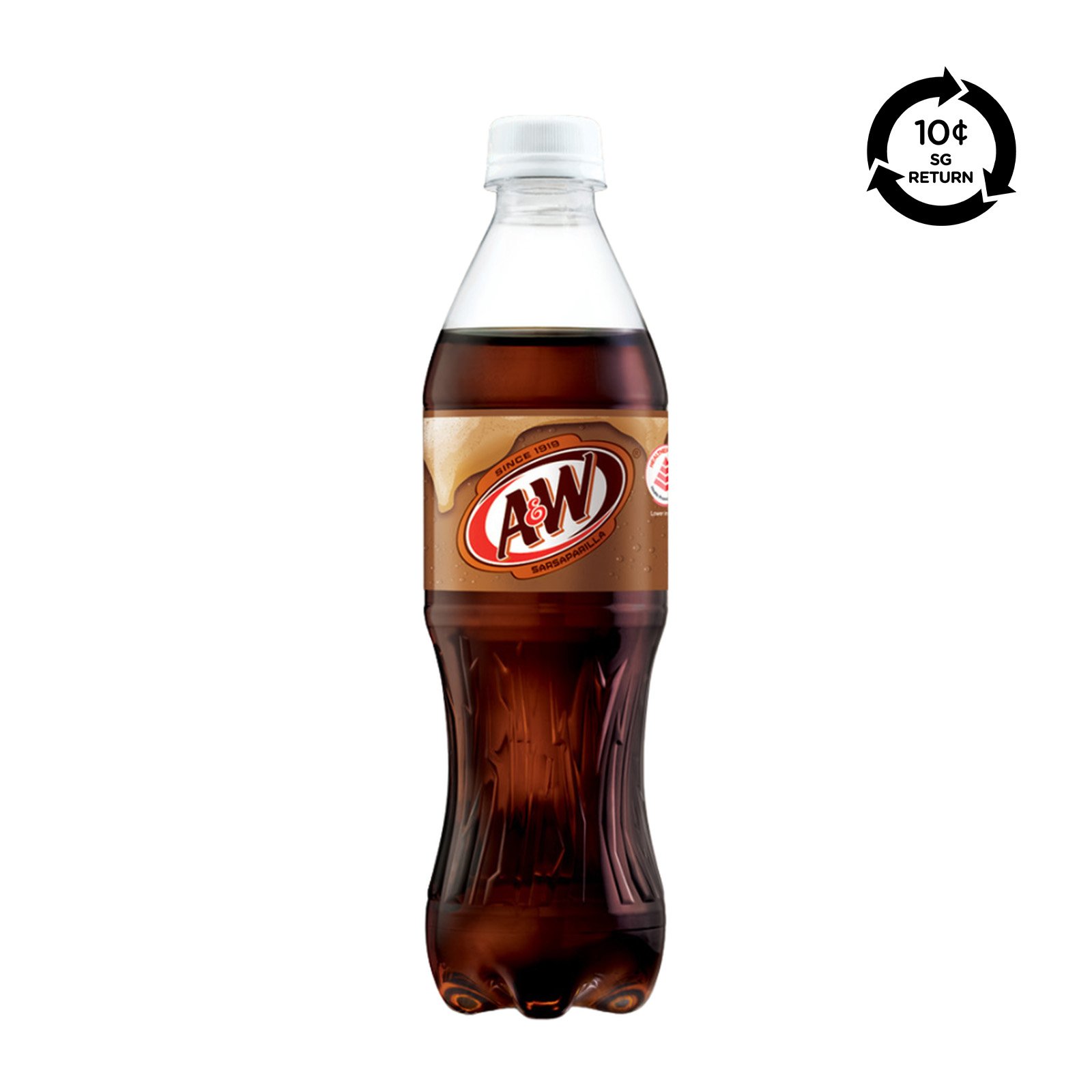 A&W Sarsaparilla Carbonated Drink Bottle