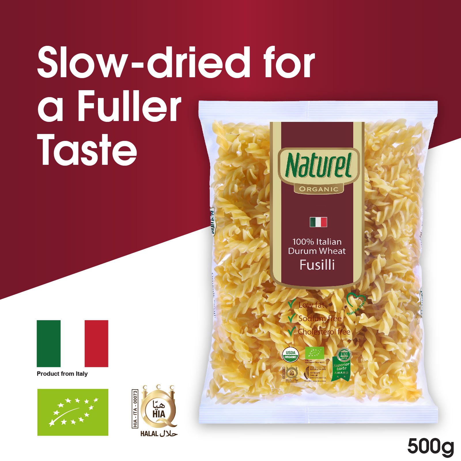 Naturel Organic Durum Wheat Fusilli