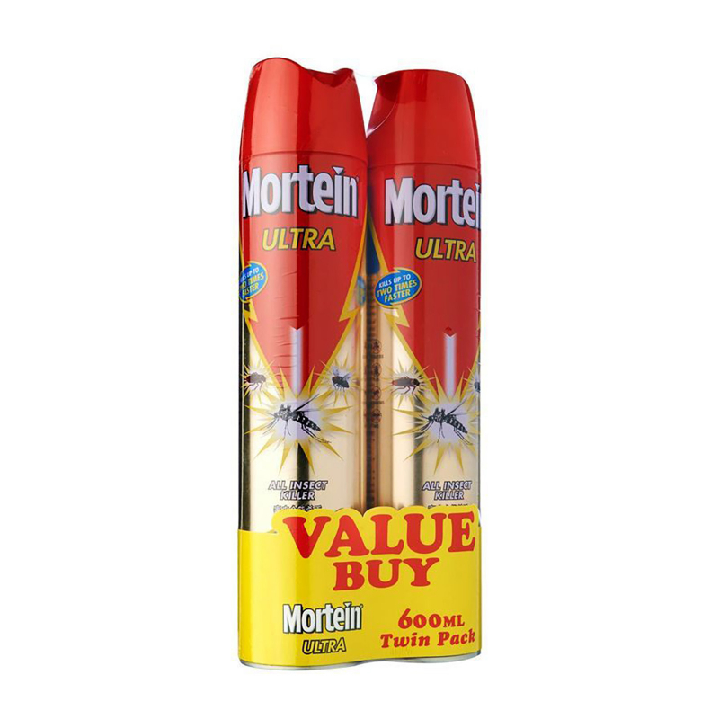 Mortein Ultra Odourless All Insect Killer Spray 2 x 600ml