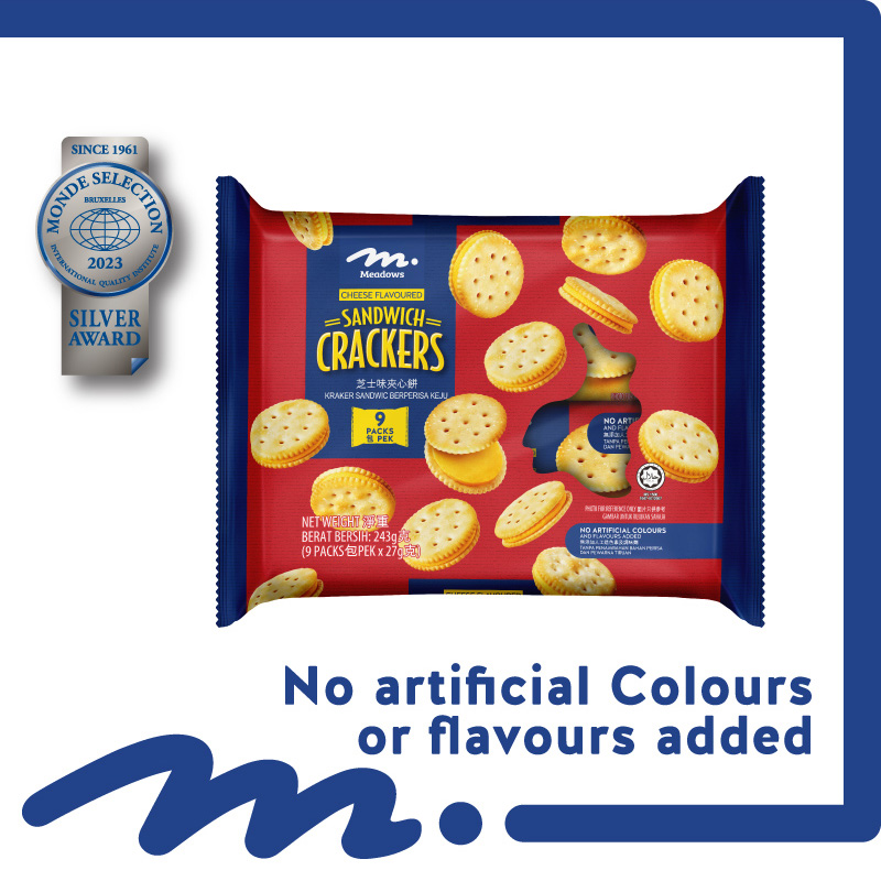 MEADOWS Cheese Flavour Sandwich Crackers