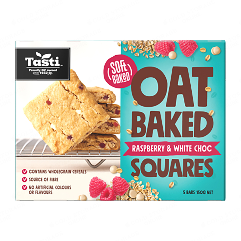 TASTI Raspberry White Chocolate Chip Oat Baked Squares