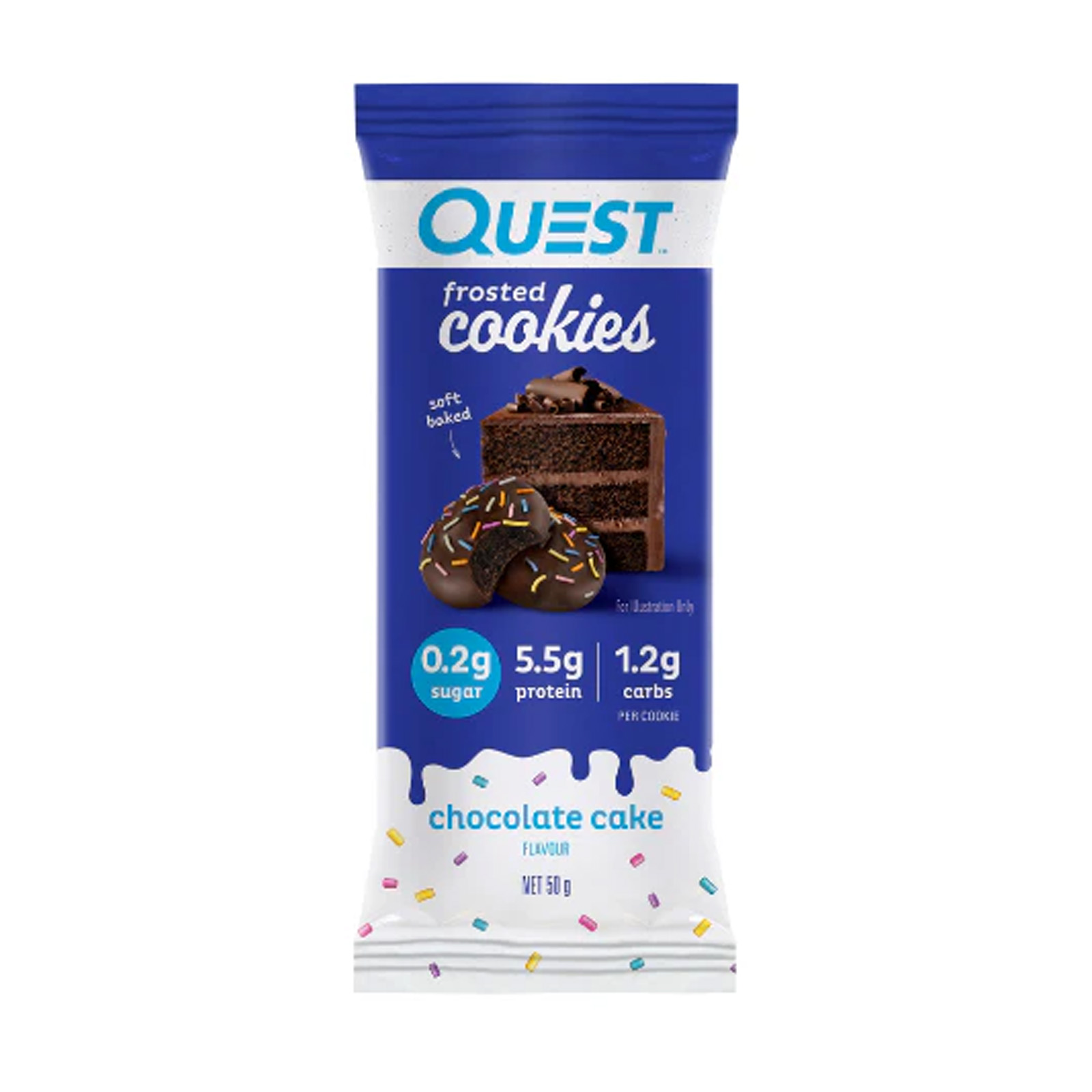 Quest Chocolate Cake Frosted Cookies 50g