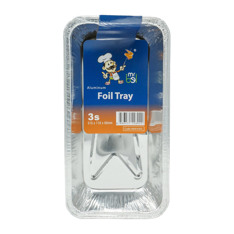 Mr Bel Rectangle Aluminium Foil Tray 3s