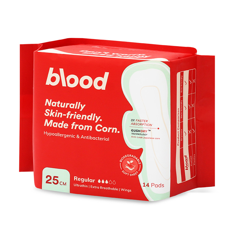 Blood Corn Ultra Thin Regular Sanitary Pads 25cm 14s