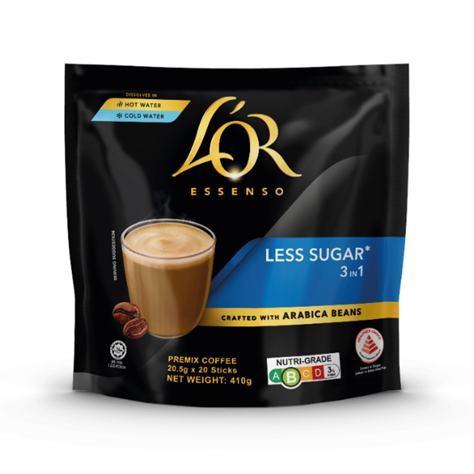 L'OR Essenso 3-in-1 Less Sugar Coffee