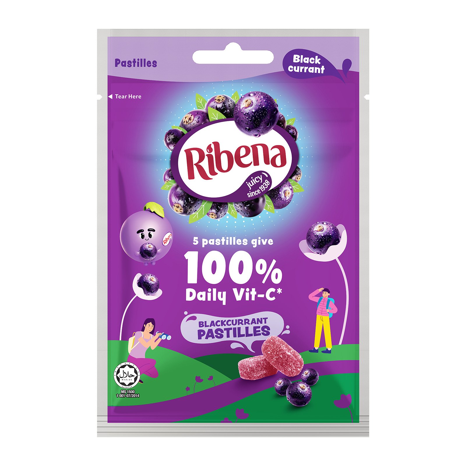 Ribena Black Currant Pastilles Zipper Pack