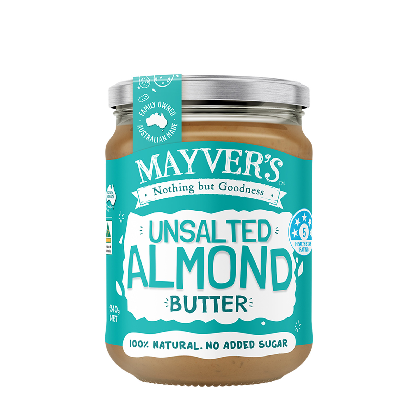Mayver's Unsalted Almond Butter