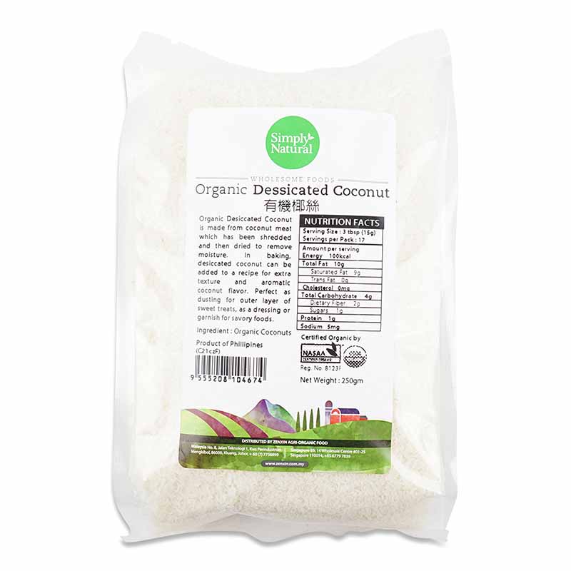 SIMPLY NATURAL Organic Desiccated Coconut