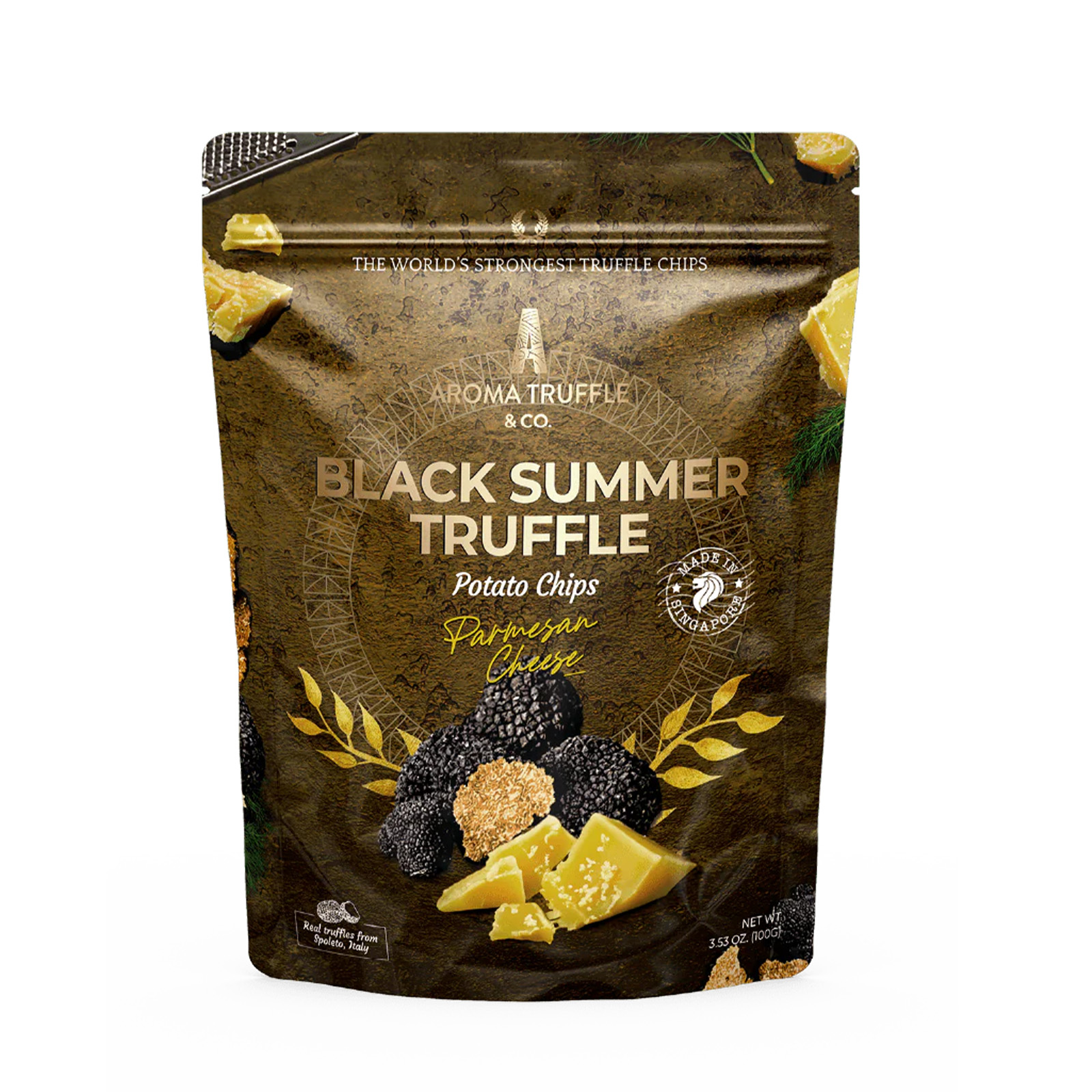 AROMATRUFFLES Aroma Truffle Black Summer Truffle & Parmesan Cheese Potato Chips