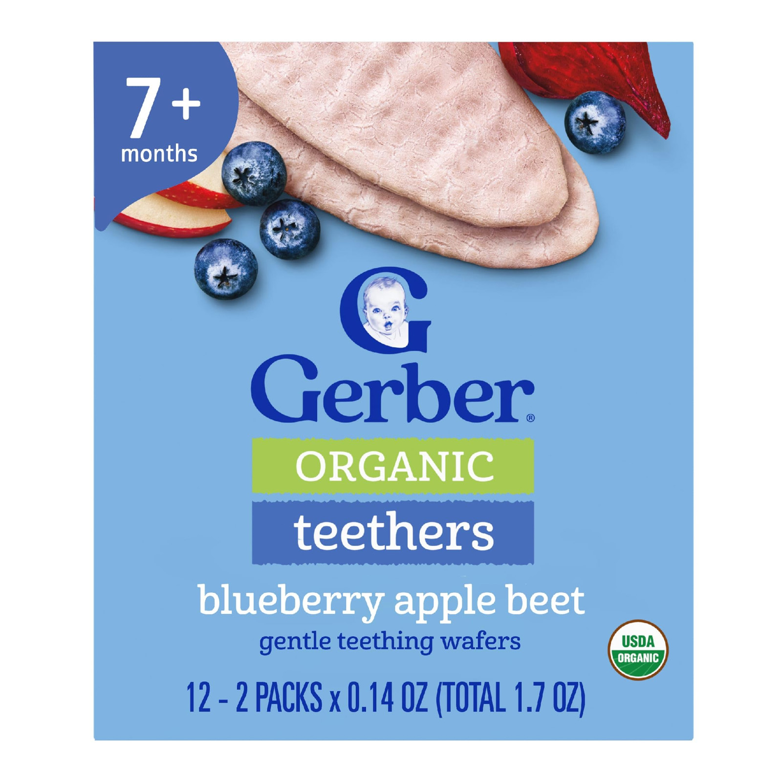 Gerber Organic Blueberry Apple & Beetroot Teethers