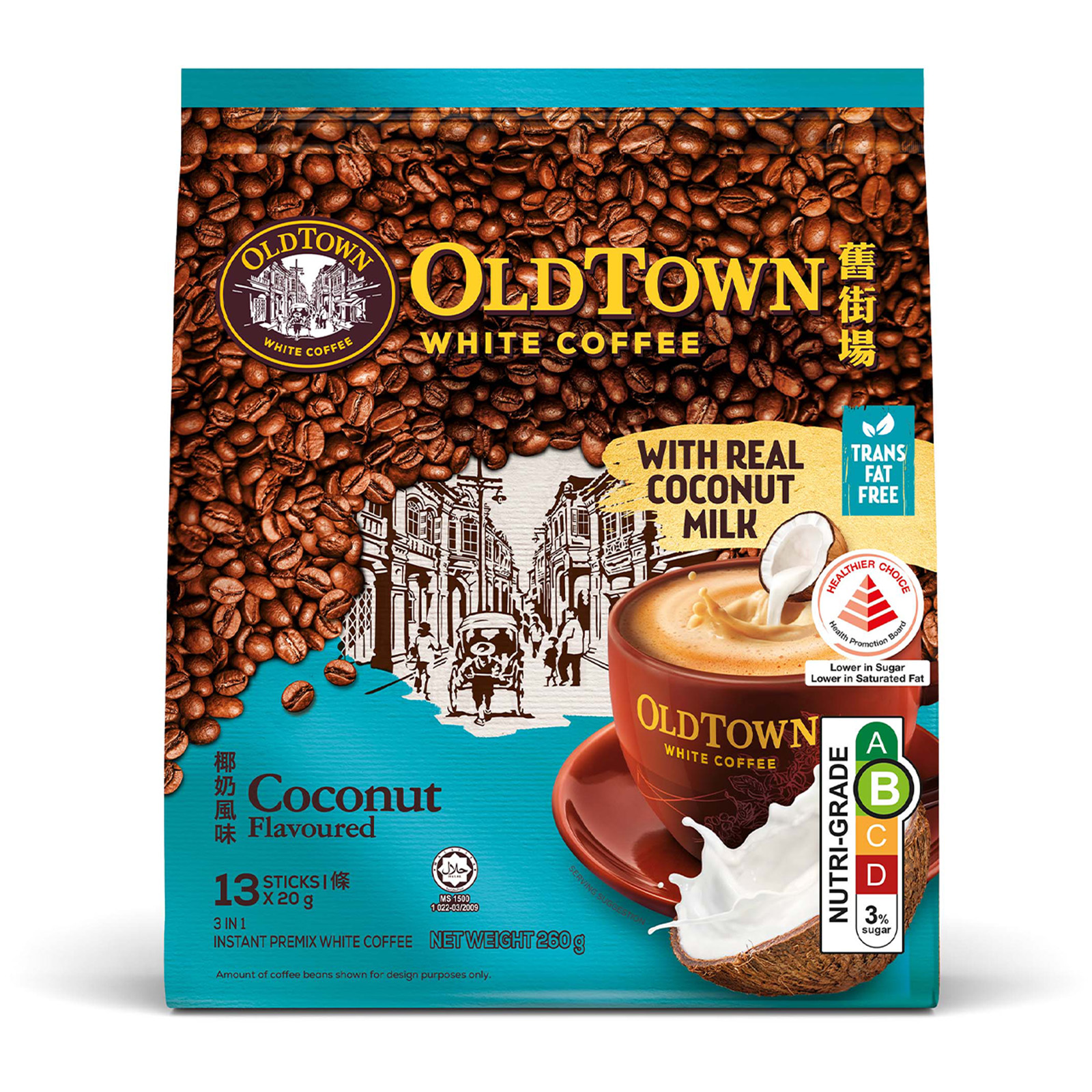 Old Town Coconut 3-in-1 White Coffee