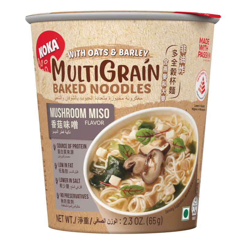Koka Multigrain Oats & Barley Mushroom Miso Instant Noodles Cup