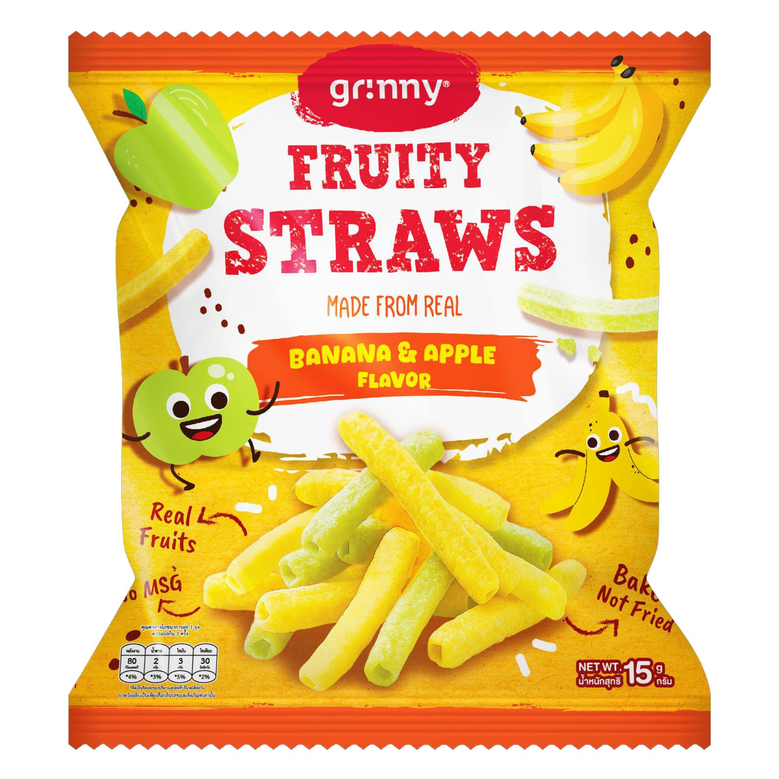 GRINNY Fruity Straw Banana & Apple