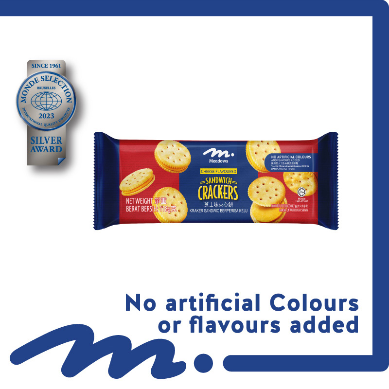 MEADOWS Cheese Flavour Sandwich Crackers