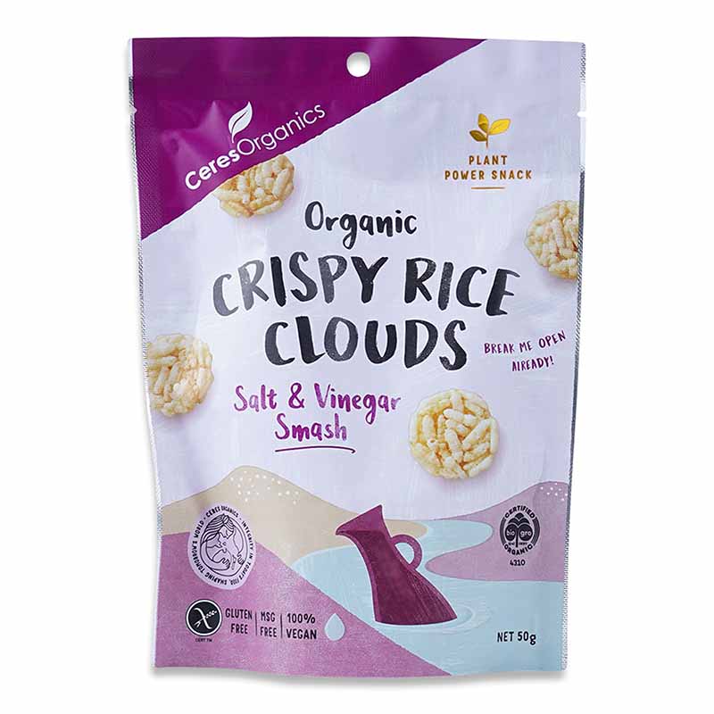 CERES ORGANICS Salt & Vinegar Rice Clouds Chips