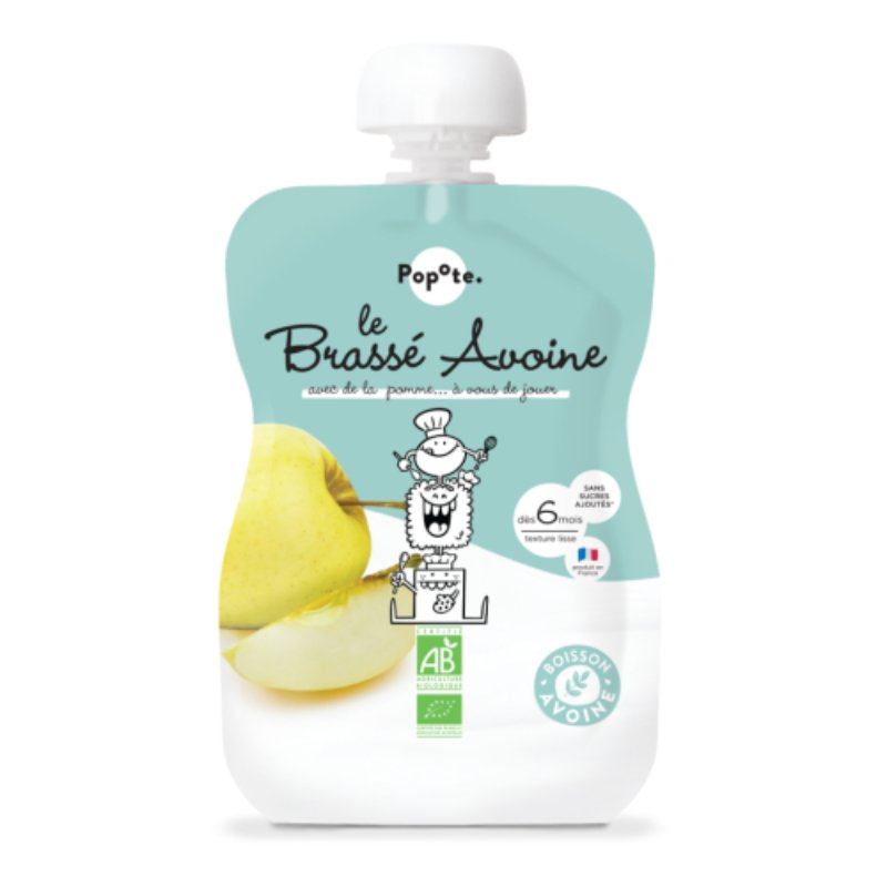 POPOTE Organic Oat & Apple Blended Baby Yoghurt