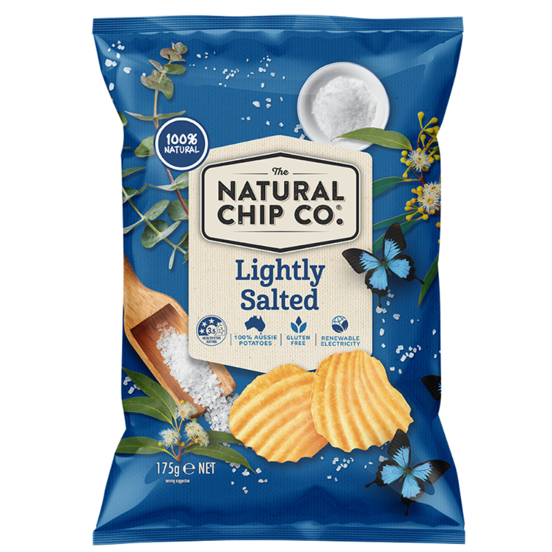 THE NATURAL CHIP CO Lightly Salted Crinkle Cut Potato Chips