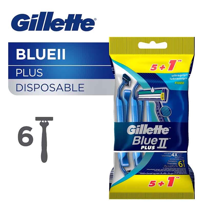 Gillette Blue II Plus Ultra Grip Disposable Razors 6s