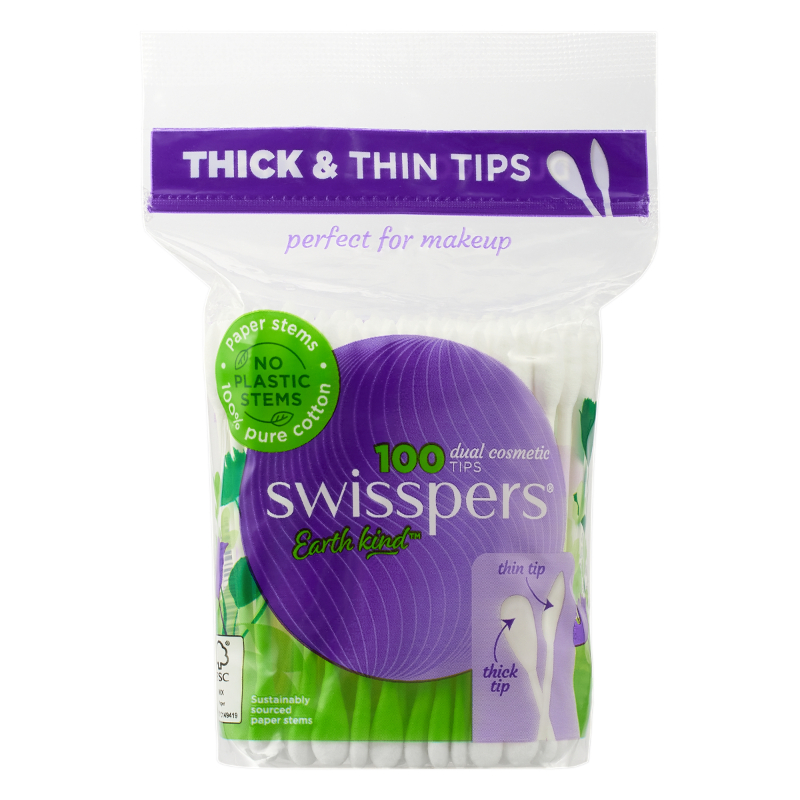 Swisspers Paper Stem Cosmetic Tips 100s