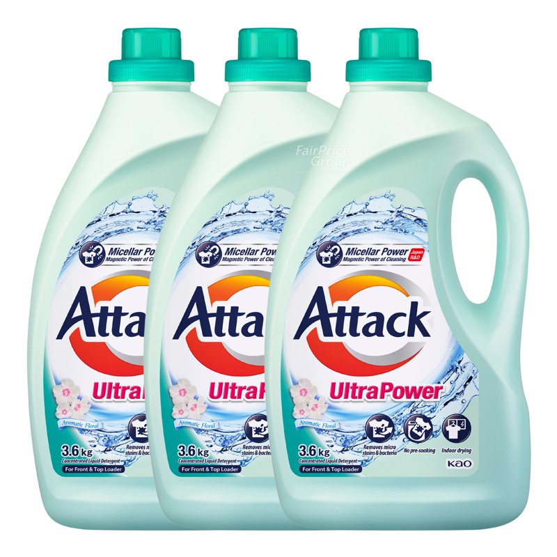 Attack Liquid Detergent - Ultra Power (Aromatic Floral) (Ctn)