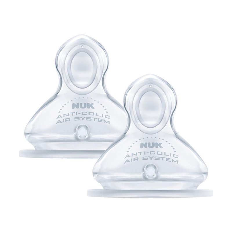 NUK Silicone Premium Choice Wide Neck Teat 6-18mths (S) 2 S