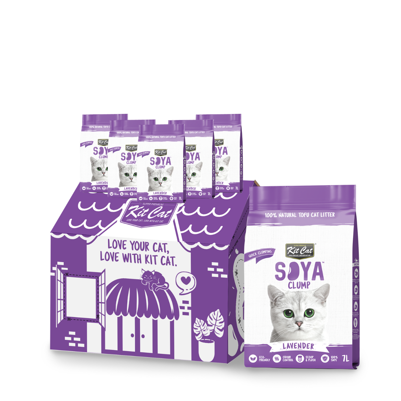 Kit Cat SoyaClump Soybean Cat Litter - Lavender