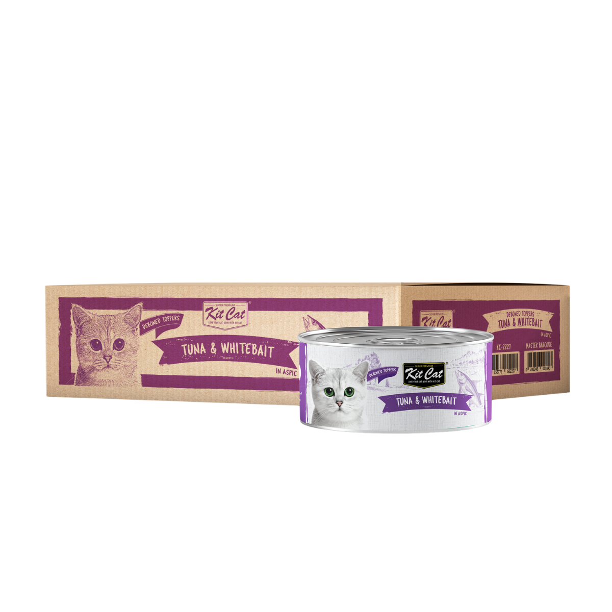 Kit Cat Deboned Tuna and Whitebait Toppers For Cats