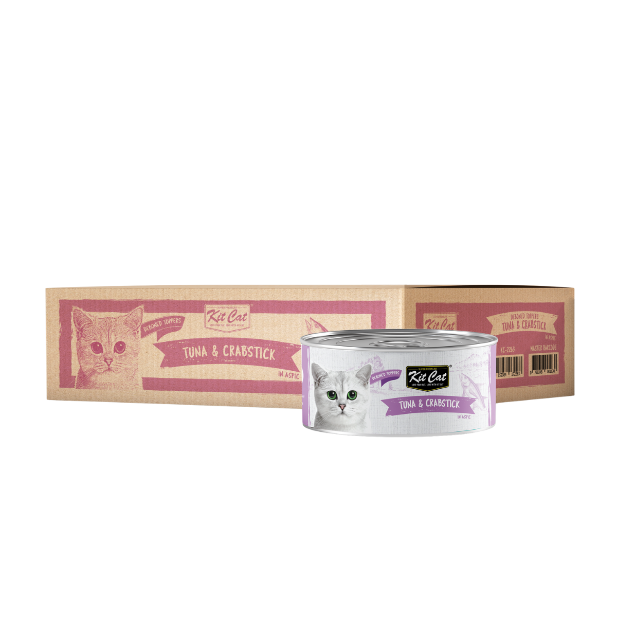 Kit Cat Deboned Tuna and Crab Toppers For Cats